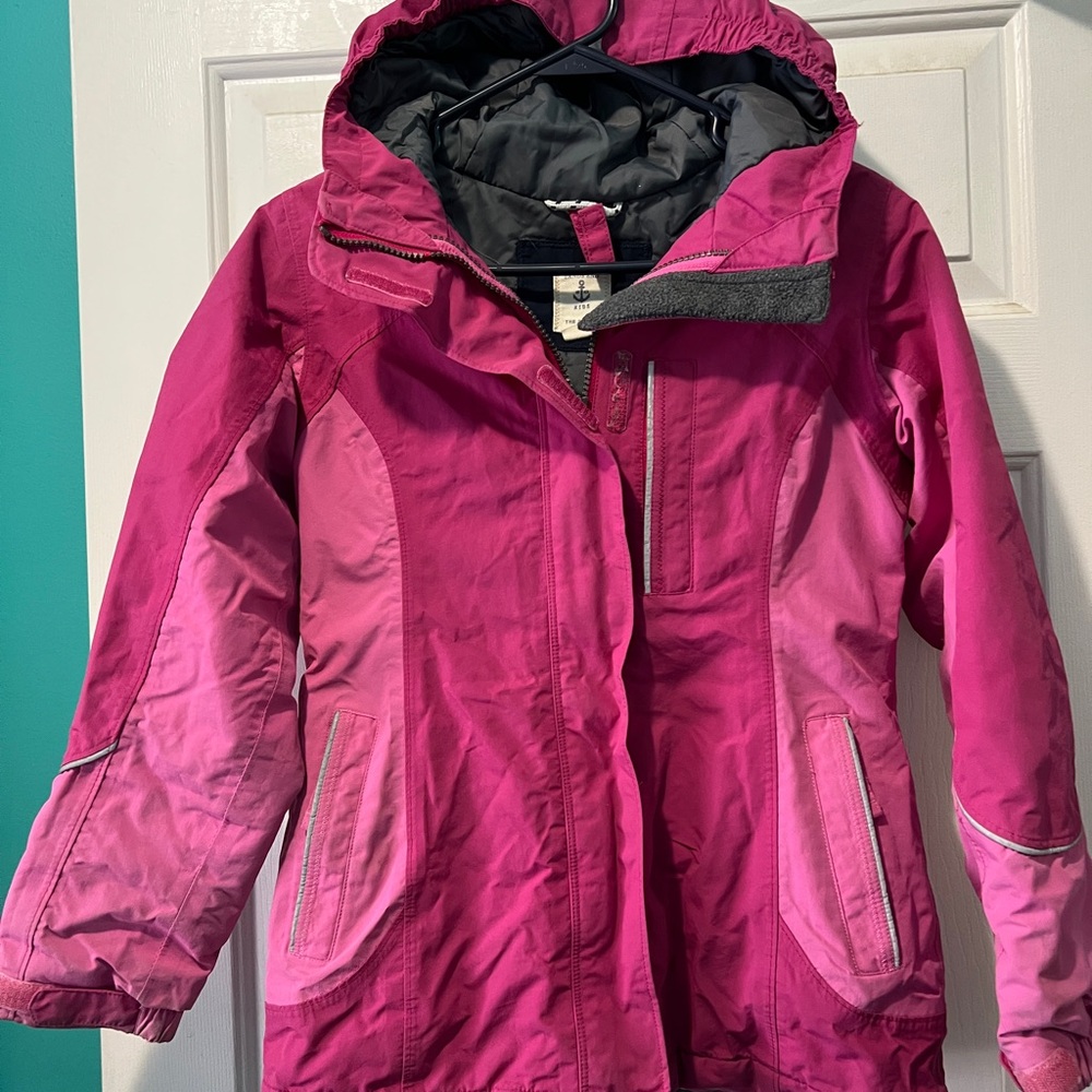 Lands End Kids The Squall Pink Girls 10/12 coat jacket